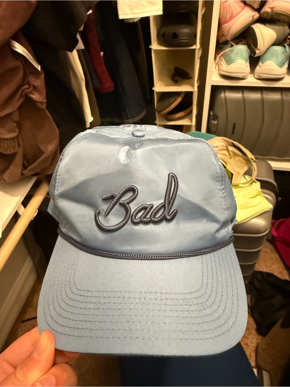 Light Blue and Navy Bad Birdie Golf Hat - Men's Accessory